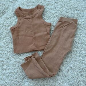 Rylee & Cru Ribbed Set - Grapefruit